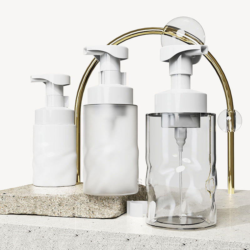 150 ml 250 ml 300 ml 400 ml PET Nakenrosa skummande handtvålflaska Påfyllningsbar skumpumpflaska