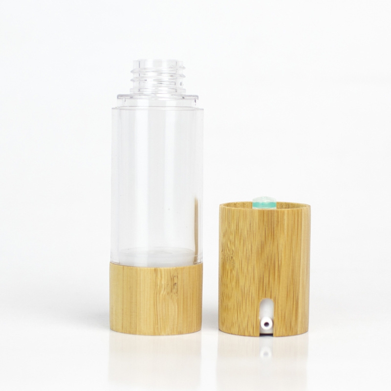 15 ml 30 ml 50 ml Bamboo Lotion Airless pumpflaska 1 oz 1,7 oz Emulsion Eye Cream Vakuum kosmetisk behållare 15 ml 30 ml 50 ml Bamboo Lotion Airless pumpflaska 1 oz 1,7 oz Emulsion Eye Cream Vakuum kosmetisk behållare