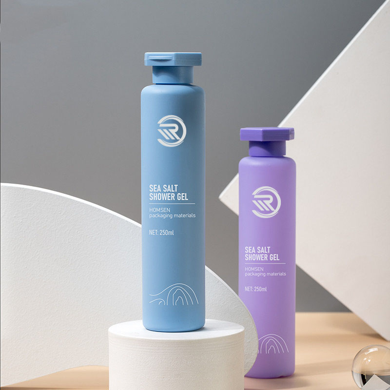 250 ml rund kosmetisk behållare Kroppsansiktsvård Hårolja Tonerlotionflaska med lock