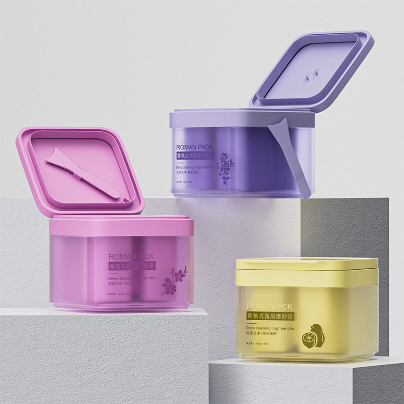 150g 300g Plast Fyrkantig Tom Kosmetisk Hudvård Whitening Cream Body Butters Burk Solskyddsmedel Fuktighetskräm Behållare med sked