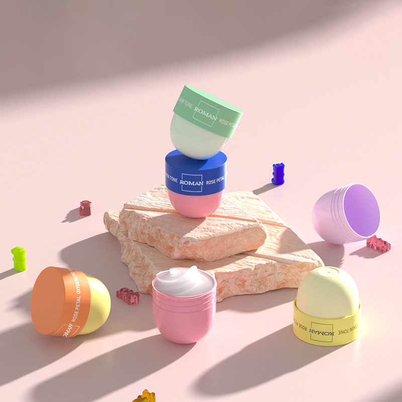 50 ml tomma runda plastkrämburkar kopp flaskor med bred mun 50g ansiktsskrubbkrämburk kosmetiska förpackningsbehållare