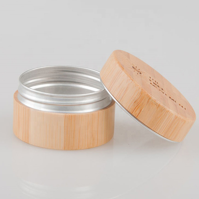 5g 15g 30g 50g 100g Kosmetikförpackning Cylinderform Bambu ansiktscremeflaska i trä med inre aluminiumburk 5g 15g 30g 50g 100g Kosmetikförpackning Cylinderform Bambu ansiktscremeflaska i trä med inre aluminiumburk
