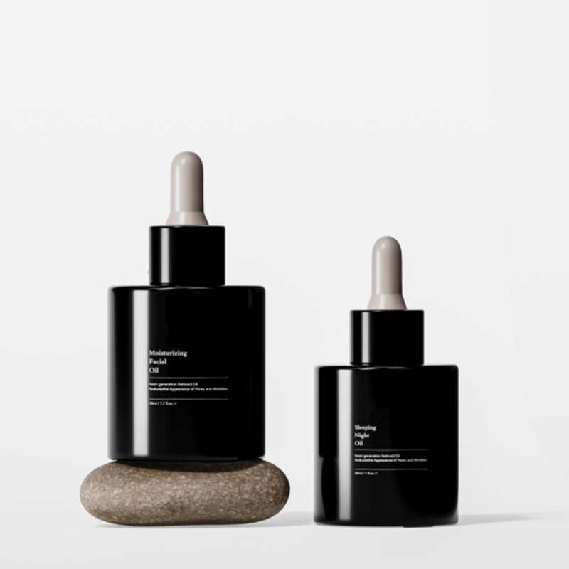 Tom 15 ml 30 ml frostat glas ansiktsolja serumflaska förpackning 30 ml 50 ml glaspump kosmetisk serumolja droppflaska