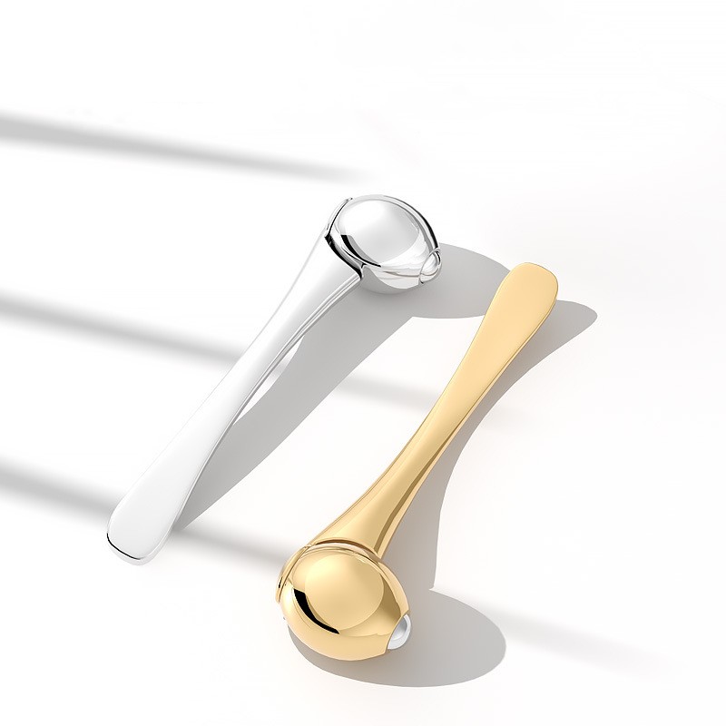 Eye Roller Massage Stick Ögonkräm Applikator Kosmetiska spatlar Anti-rynk ansiktssked Guldlegering Ansiktsvårdsverktyg