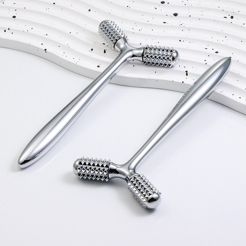 Presentset Skönhetsvård Y Shape Mini Roller 3d metallhandtag Hem Roller Massager Roller Ansikte Ögonavslappning Massager