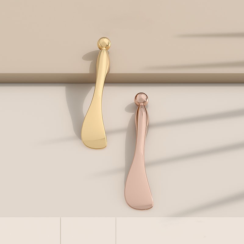 Personal Label Massagehuvud Kosmetisk sked Guld Silver Eye Cream Massage Stick Metall Kosmetisk spatel