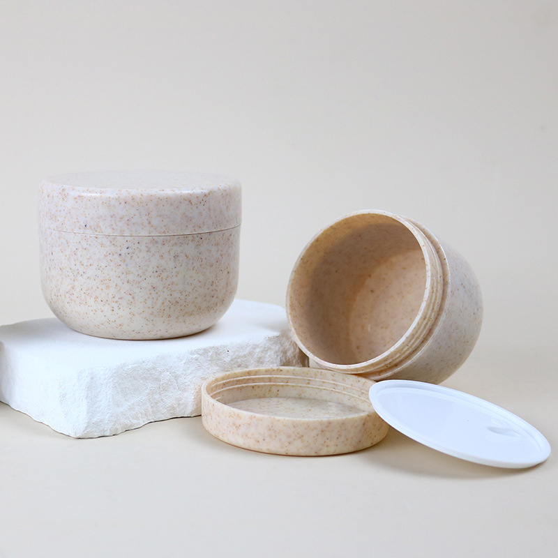 Vetehalmburk med bred mun 80 g 120 g 200 g 250 g Hudvårdskrämflaska Kosmetika Ansiktskrämburk med lock