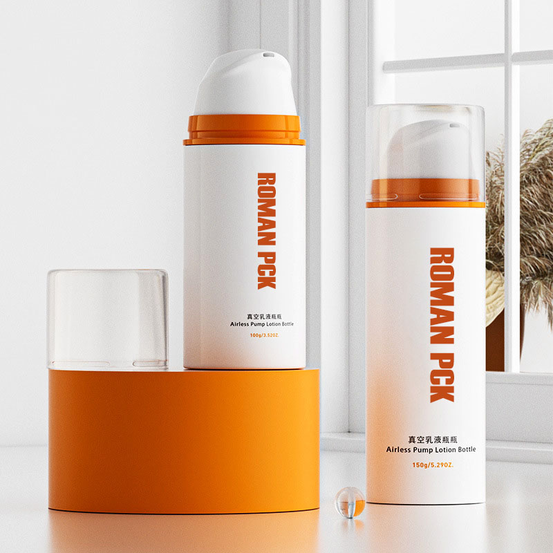 Kosmetisk Airless Bottle Series 30ml 50ml 100ml Vit Airless Pump Flaska Vacuum Lotion Essence Face Cream Airless Flaska