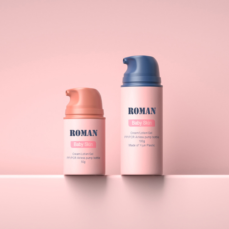 Gratis prov matt 30 ml 50 ml plast luftlös lotionpumpflaskor för hudvård Serum Airless behållare för babykräm