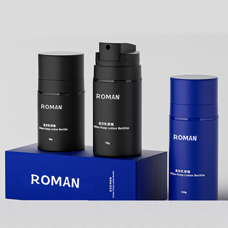 Mattsvart lotionflaska 15 ml 30 ml 50 ml 100 ml 120 ml 150 ml Hudvård Essence Pump Airless flaska för kosmetiska förpackningar