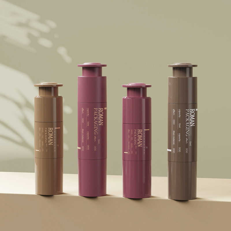 10ml 15ml 20ml Kosmetisk förpackningsspruta Anpassad ögonkrämspruta Kosmetika Bärbar plastlotion högtrycksflaska