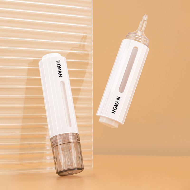 10 ml 15 ml kosmetisk spruta formad luftlös pumplotionflaska Tandblekningsgelspruta för serumlotionflaska