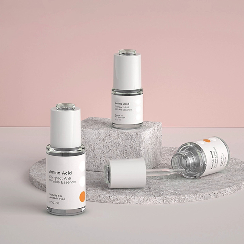 5ml 10ml 15ml 20ml liten Beauty Fancy Tom eterisk oljeflaska Plast Amber Transparent flaska med droppflaskor för hudvård