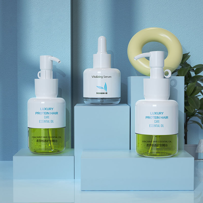 Stor volym droppare 50ml 80ml 100ml Plast Hårolja Flaskor Hudvårdsförpackning Tom Plast Body Oil Flaska Förpackning