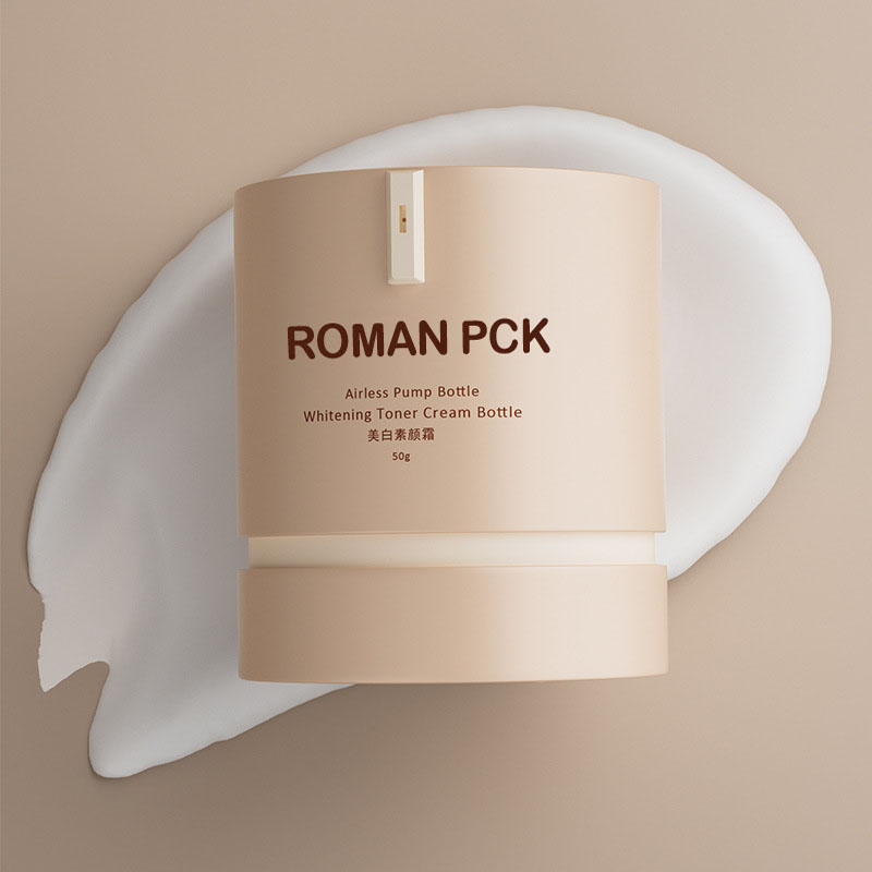 Cylindrisk högtrycksflaska PP tom 15g 30g 50g Kosmetisk ansiktskräm Hudvårdsfond Solskyddsmedel Frostade Vakuumpumpburkar