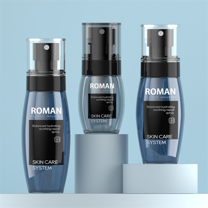 40 ml 60 ml 80 ml svart solskyddsmedel Dimsprayflaska Kroppsparfymspruta Plastbehållare Hårpulverpumpflaska