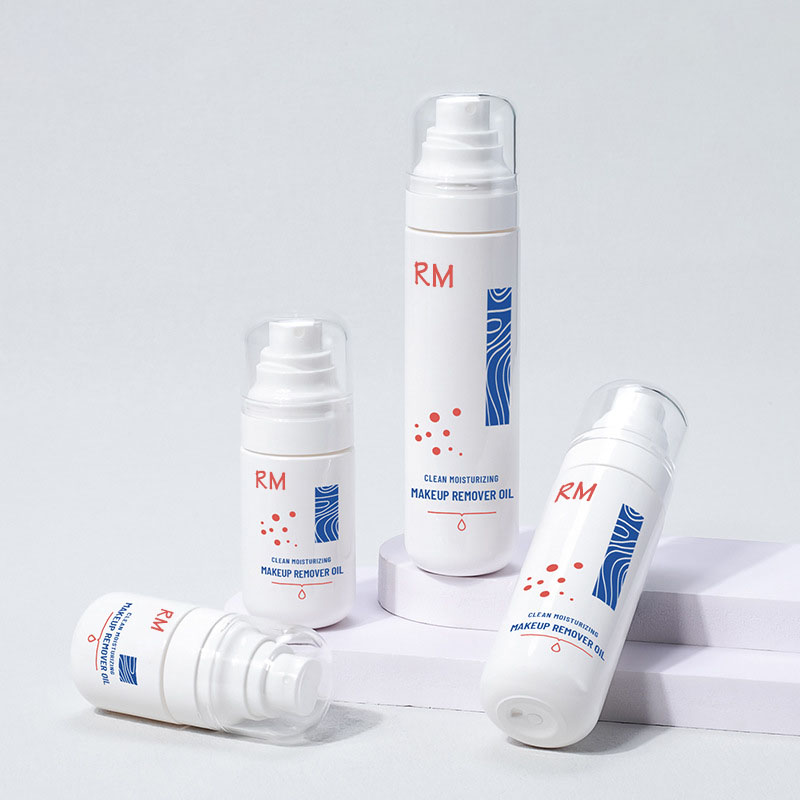 50 ml 80 ml 100 ml tom plast Vit kosmetisk rengöringsolja PET Ansikte Kroppstoner Dimsprayflaska