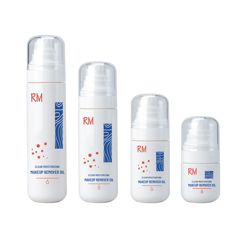 50 ml 80 ml 100 ml tom plast Vit kosmetisk rengöringsolja PET Ansikte Kroppstoner Dimsprayflaska