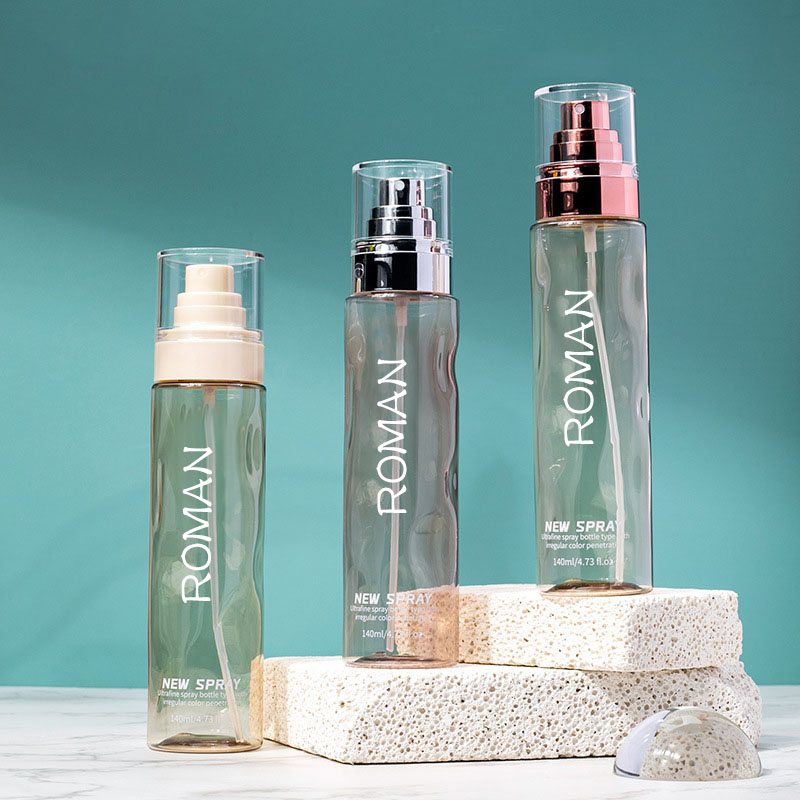 Klara runda kosmetiska plastspraytonerflaskor Tomma 100 ml 120 ml Foundation Body Lotion Med Guld Silver Serum Pumpflaska