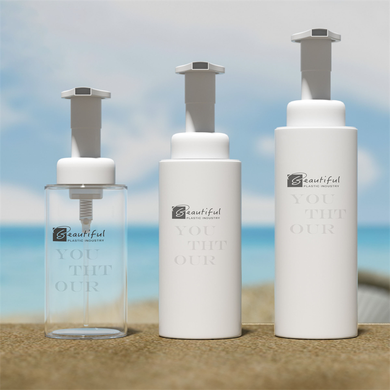 100ml 120ml 150ml 200ml 300ml Vit PET-flaska med vit skumpump för skummande tvålar och hårvårdsprodukter Kosmetikpaket 100ml 120ml 150ml 200ml 300ml Vit PET-flaska med vit skumpump för skummande tvålar och hårvårdsprodukter Kosmetikpaket