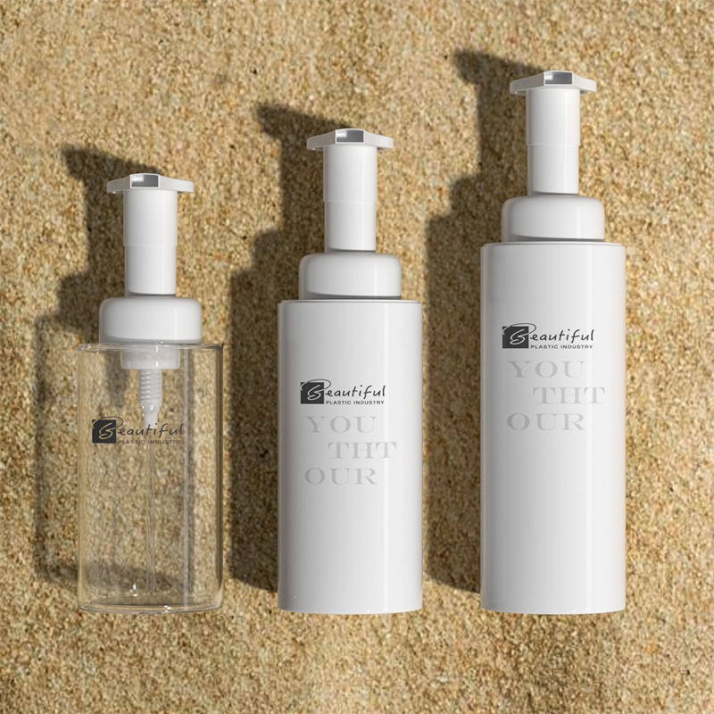 100ml 120ml 150ml 200ml 300ml Vit PET-flaska med vit skumpump för skummande tvålar och hårvårdsprodukter Kosmetikpaket 100ml 120ml 150ml 200ml 300ml Vit PET-flaska med vit skumpump för skummande tvålar och hårvårdsprodukter Kosmetikpaket