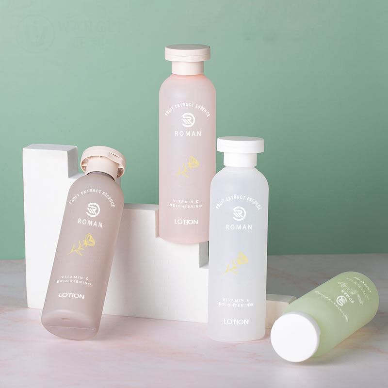 100ml 150ml 200ml 250ml eterisk olja Pure Dew Matte Flaska PET Flip Cover Hudvårdsprodukter Flaska Essence Vatten Tonerflaska