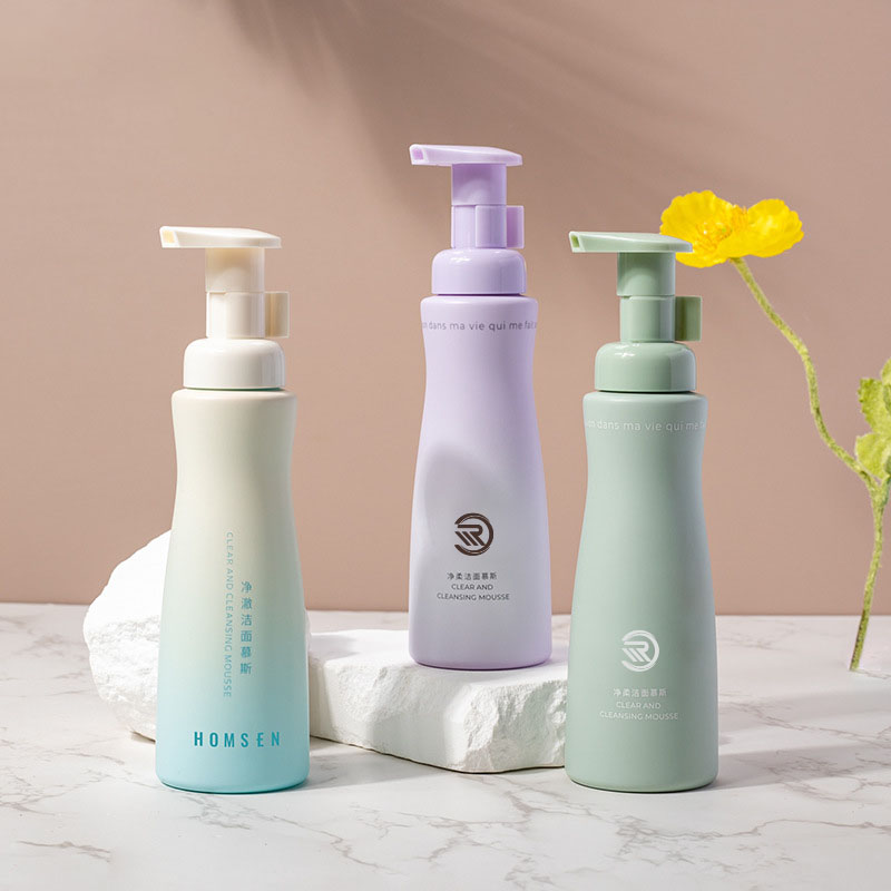 150 ml 30-halsad PET-mousse skumflaska babyschampo kroppstvätt midja-kramar design flaska kroppsvård förpackningsrengöring