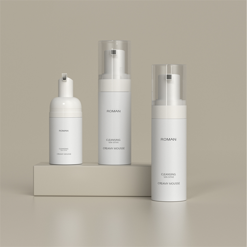 Tom bärbar 50ml 100ml 120ml 150ml 200ml Pure White Foam Tvål Dispenser Liten plastflaska för mäns rakning Ansiktstvätt och tvätt