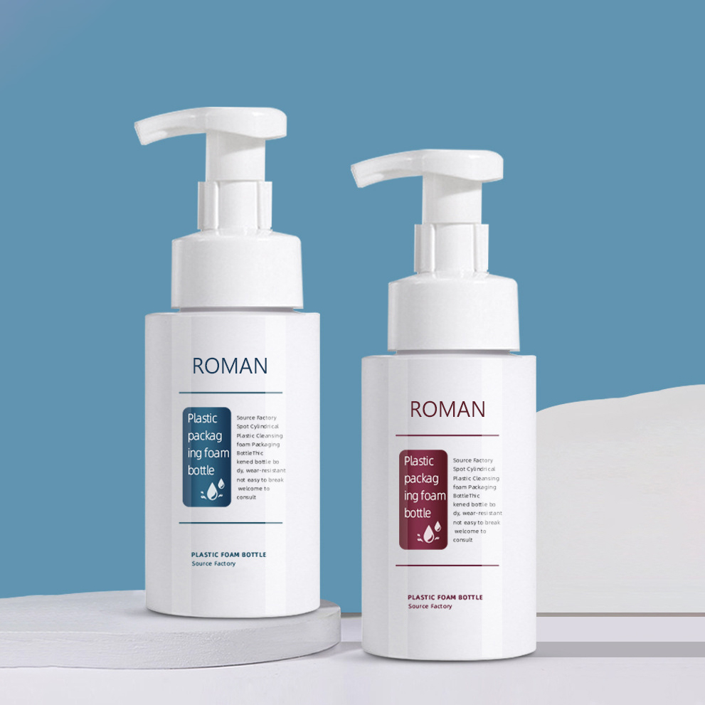 Plast söt rund handdesinfektionsmedel Rengörande skumpumpflaska 200ml 300ml 500ml Storlekar för ansiktsrengöringschampoförpackning