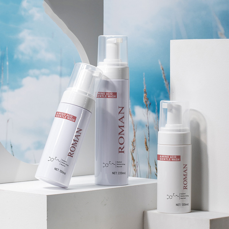 Skonsam rengöring av plast Skummande Handtvålpump Flaska Skumdispenser Ansiktshudvårdsrengöringsflaska 100ML 120ML 150ML 200ML