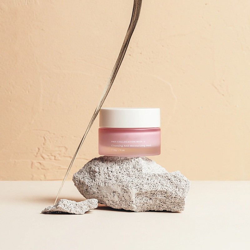 Klassisk rund glaskrämburk Kosmetisk förpackning för ansiktskräm och ögonkräm Klassisk rund glaskrämburk Kosmetisk förpackning för ansiktskräm och ögonkräm