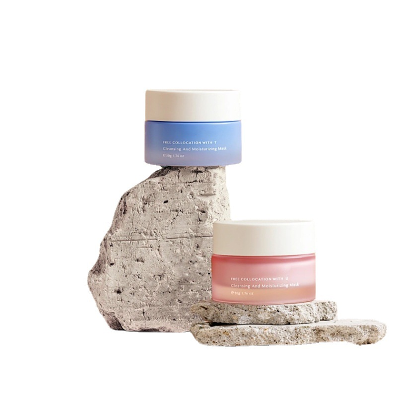 Klassisk rund glaskrämburk Kosmetisk förpackning för ansiktskräm och ögonkräm Klassisk rund glaskrämburk Kosmetisk förpackning för ansiktskräm och ögonkräm