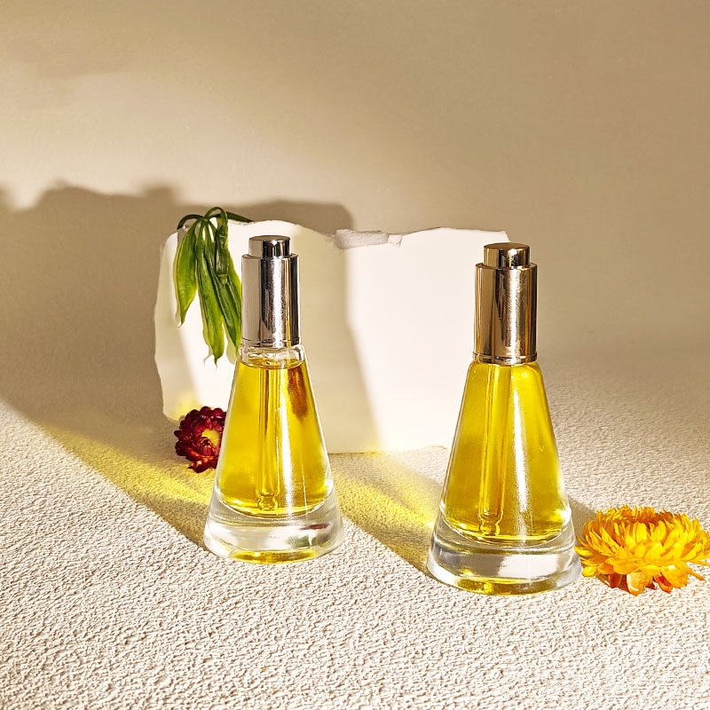 Konisk glas kosmetisk droppare eterisk olja flaska