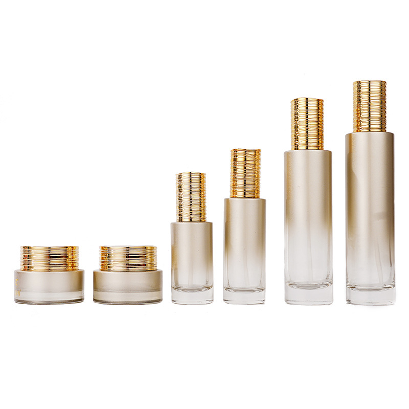 Serumflaska av glas med elektropläterat borstat lock Serumflaska av glas med elektropläterat borstat lock