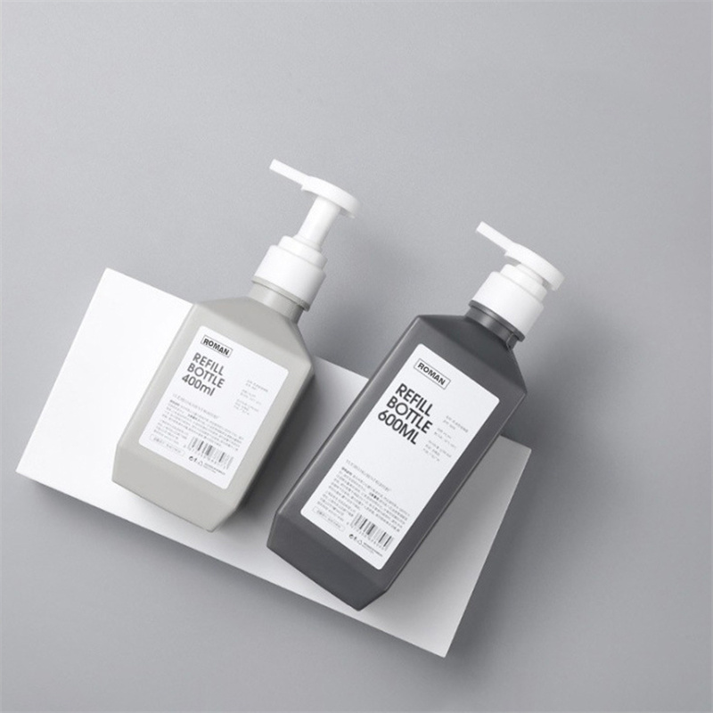 300ml 400ml 600ml PE Plastic Lotion Flaskor Schampoflaskor Body Wash Lotion Kroppsmjölkflaska för kosmetikaförpackning