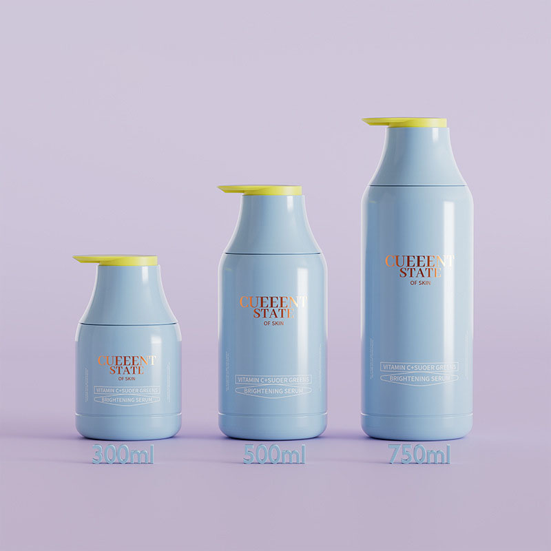 300ml 500ml 750ml Röd Blå Grå Plastschampoflaskor Duschgelflaskor Conditioner Lotion Flaska