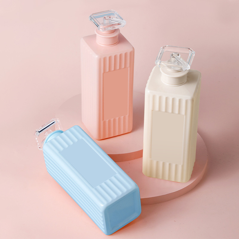 500 ml 750 ml fyrkantig plastflaska för husdjurslotionpump med randig yta för hårolja Schampo och balsam kosmetisk behållare 500 ml 750 ml fyrkantig plastflaska för husdjurslotionpump med randig yta för hårolja Schampo och balsam kosmetisk behållare
