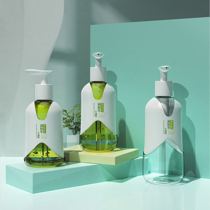 Slitstark Tom 300ml 500ml 700ml Plast Body Moisturizer Water Lotion Cream Hudvårdsbehållare Schamposkumflaska med pump