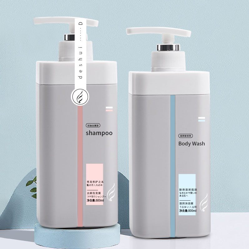 Högkapacitets 500 ml 800 ml plastförpackningsflaskor för hudvårdslotion hår Tonic-behållare Tom schampo och balsamflaska