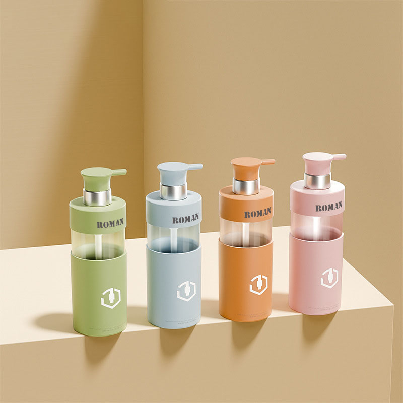 Lyx 100ml 200ml 300ml 450ml 500ml 700ml Body Lotion-flaska PET-plastschampo och balsamflaskor Set Kosmetisk förpackning för duschgel