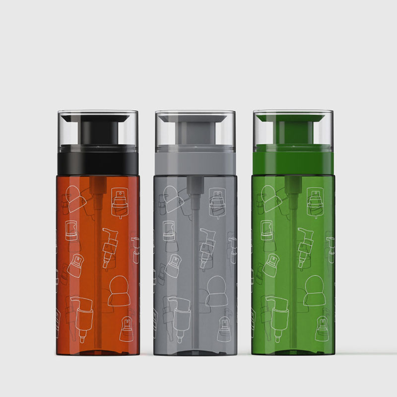 Plastflaskor med pumpdispenser Läcksäker Stor tom klar bärnstensfärgad cylinder Återfyllningsbar för schampo hårbalsam Lotion oljor Plastflaskor med pumpdispenser Läcksäker Stor tom klar bärnstensfärgad cylinder Återfyllningsbar för schampo hårbalsam Lotion oljor