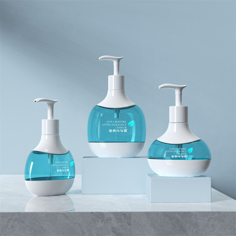 Sunshine 300ml 400ml 500ml Partihandel Emulsionsflaska PET Plast Baby Lotion Flaska Kosmetisk Dispenser Emulsion Tom flaska