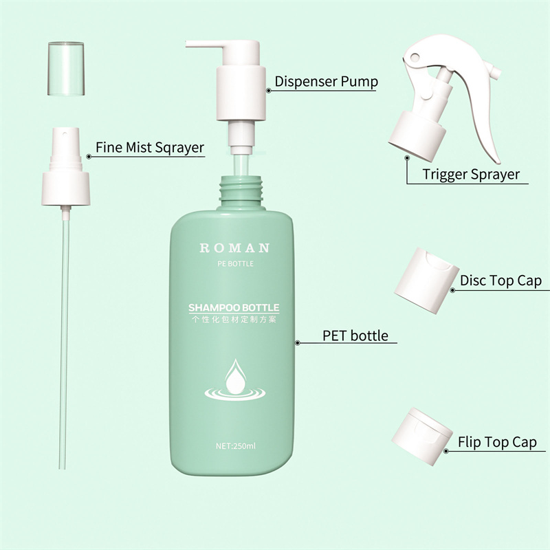 250 ml platt fuktgivande massagekrämflaska Ansiktsrengöring Body Lotion Behållare Duschgel Schampoflaska för solskydd 250 ml platt fuktgivande massagekrämflaska Ansiktsrengöring Body Lotion Behållare Duschgel Schampoflaska för solskydd