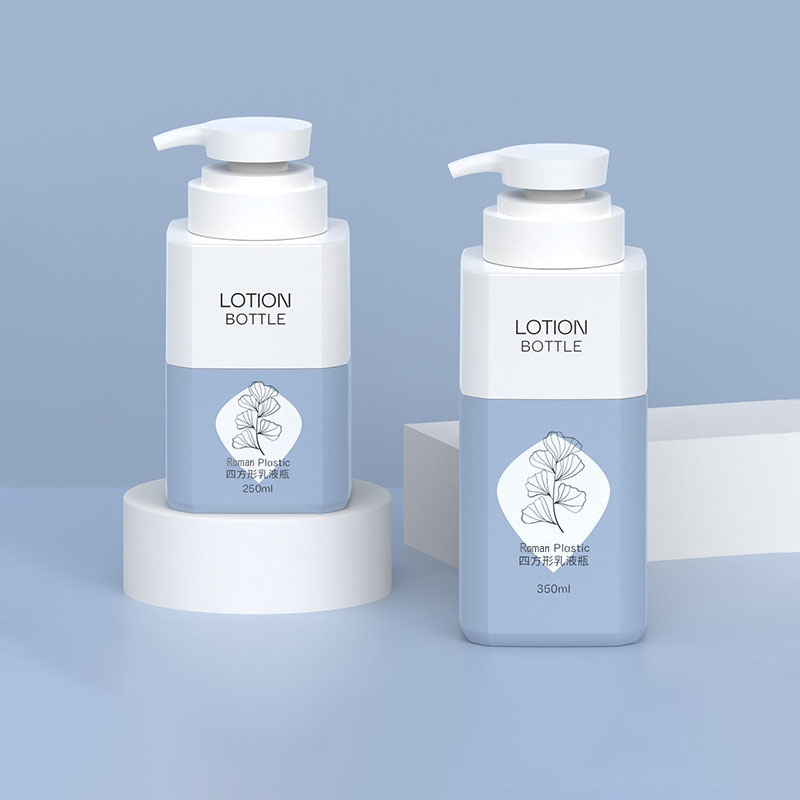 350ml 500ml Stor kapacitet fyrkantig husdjursplastflaska för undertappning Dagliga nödvändigheter Skötsel Dusch Tom schampobehållare för badgel 800ml 1000ml