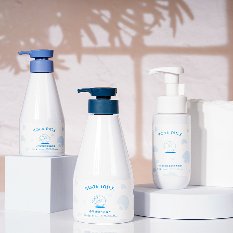 Private Label 300ml 500ml Pure White PET-plastflaska Whitening Cream Moisturizing Milk Lotion med Lotion Pump
