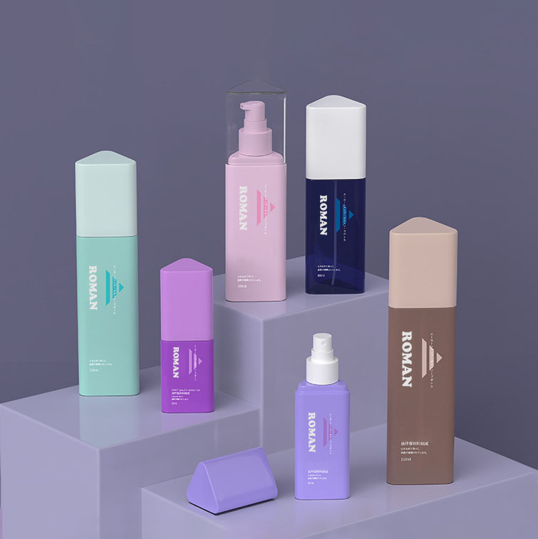 Pålitlig plast 30ml 50ml 80ml Triangle Shampoo Shower Gel Behållare Hårbalsam Lotion Pumpflaska För Ansiktsrengöring