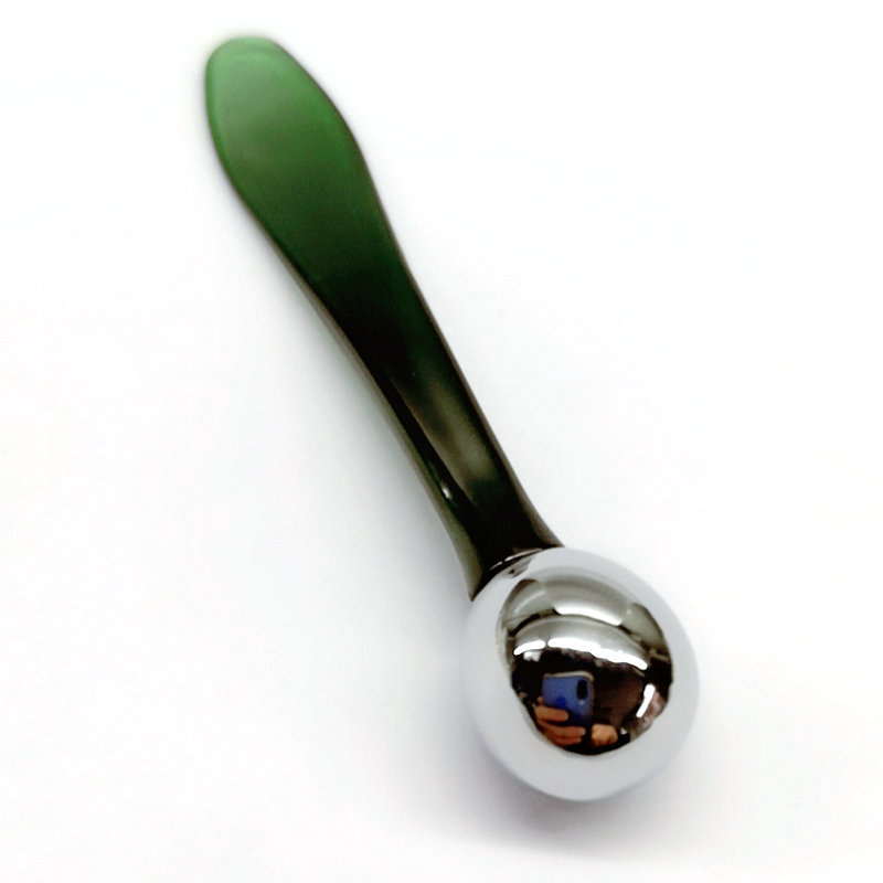 Ögonkräm Massage Roller Ansiktssminkning Skopa Sked Rose Gold Mini Metall Rostfritt stål Kosmetisk spatel