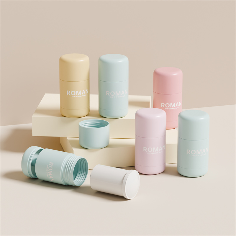 Hudvård Tom 30g 50g plastdeodorantstickbehållare med påfylld flaska förpackningsflaska